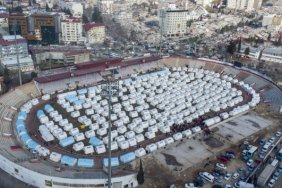 Tens of thousands of tents are being set up in Turkey for people who have lost their homes