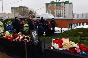 Alexei Navalny is buried at the Borisov Cemetery in Moscow